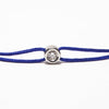 Bracelet bleu Pastille diamant or gris