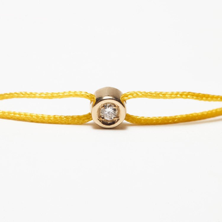 Bracelet jaune Pastille diamant or jaune