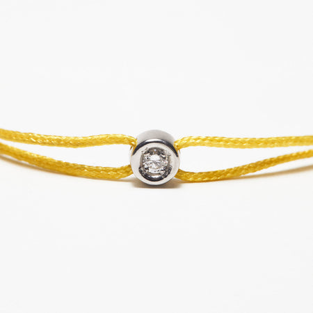 Bracelet jaune Pastille diamant or gris