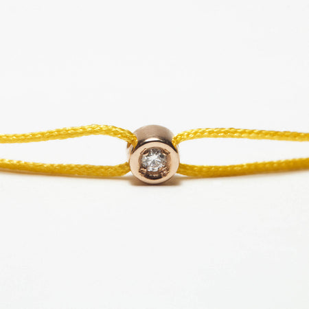 Bracelet jaune Pastille diamant or rose