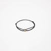 Bracelet noir Pastille diamant or jaune