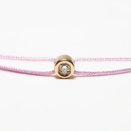 Bracelet rose Pastille diamant or jaune