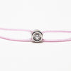 Bracelet rose Pastille diamant or gris