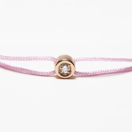Bracelet rose Pastille diamant or rose